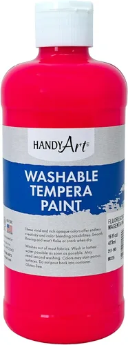 Miniatura 31 de Handy Art Little Masters - Pintura al temple lavable, color blanco, botella de medio galón de 64 onzas, brillante y mezclable, alta opacidad