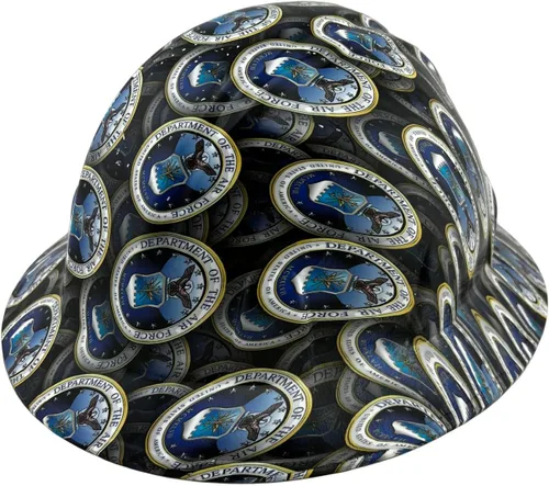 Miniatura 40 de Texas America Safety Company Casco de seguridad con visera completa, diseño patriótico hidroimpreso, con suspensión de 4 puntos y bolsa Primera