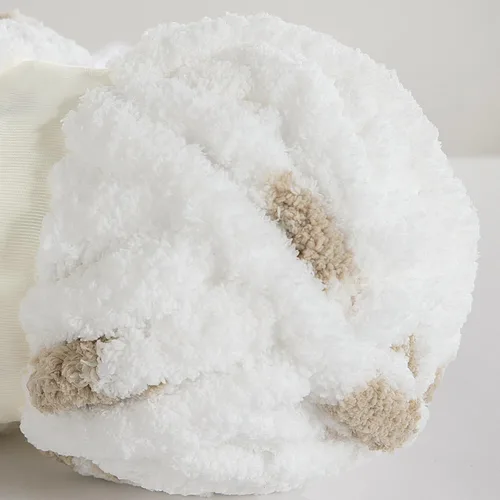 Miniatura 7 de HOMBYS Hilo de Chenille Grueso para Tejer a Mano, Hilo Grueso de Felpa Esponjosa para Tejer con los Brazos, Hilo Gigante Súper Voluminoso, Hilo