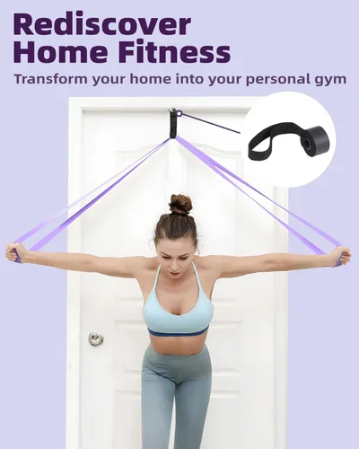 Miniatura 6 de Fitense Resistance Bands Set - Pull Up Bands for Men Women, Exercise Bands Resistance with Door Anchor, Training Poster & Pouch for Body Stretching