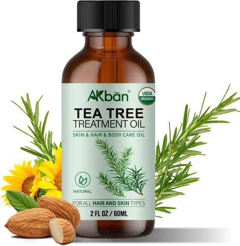Miniatura 9 de AKBAN Aceite esencial de árbol de té y aceite de árbol de té para el tratamiento del cabello, 100% puro y natural, ideal para cabello, piel, uñas