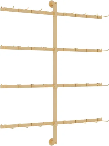 Miniatura 19 de Soporte para calcetines montado en la pared, soporte de joyería que ahorra espacio, organizador de almacenamiento de aretes, estante de exhibición