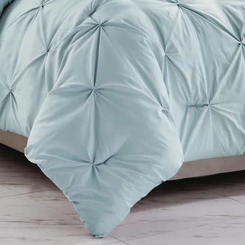 Miniatura 6 de WPM WORLD PRODUCTS MART JN1 - Juego de edredón de microfibra de 2 piezas, tamaño individual, plisado, ropa de cama alternativa, para todas las Azul