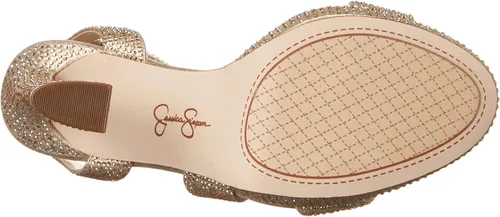 Miniatura 4 de Jessica Simpson Correa de tobillo metálica con diamantes de imitación para mujer