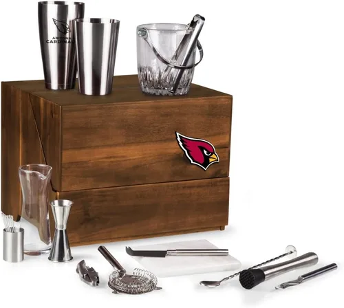 Miniatura 28 de PICNIC TIME NFL Madison Acacia - Juego de herramientas de barra de mesa, kit de camarero con soporte, juego de accesorios de bar