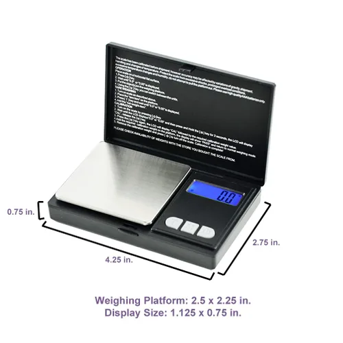 Miniatura 5 de American Weigh Scales Báscula de bolsillo portátil compacta de la serie MAX, escala de gramos para alimentos pequeños, escala de joyería, 24.69 oz x