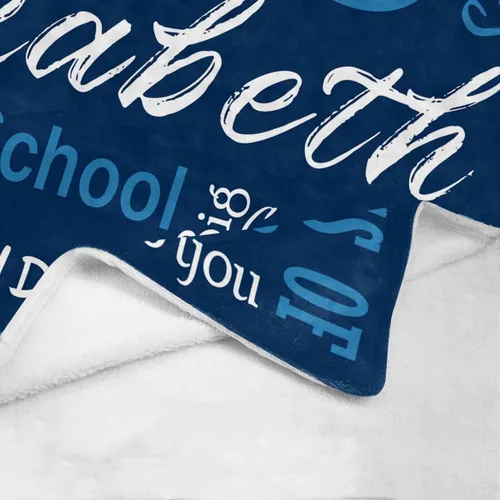 Miniatura 4 de Decoraciones de graduación 2023, manta de regalo para ella, él, felicitaciones 2023, azul oscuro, manta de graduado con nombre personalizado, No.11