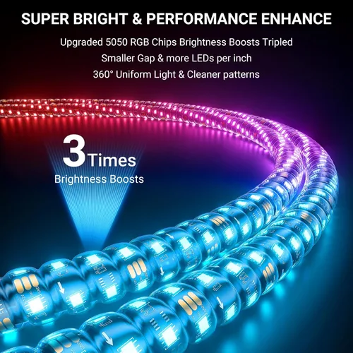 Miniatura 2 de Ehaho 2 piezas luces de látigo de 1 pie para UTV ATV con base de resorte, luz LED de látigo tres veces más brillante con interruptor basculante y 6