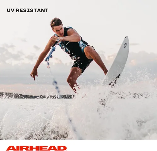 Miniatura 6 de Airhead Cuerda de wakesurf trenzada en espiral, 3 secciones, 16 pies