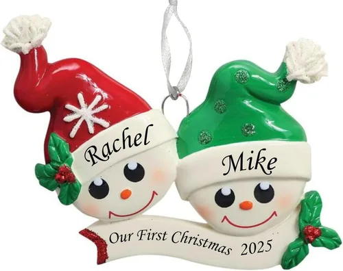 Miniatura 7 de Adorno de Navidad Personalizado para Parejas 2025 – Regalo Personalizado para Parejas, Recién Casados, Parejas Casadas y Comprometidas – Decoración
