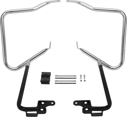 Miniatura 10 de ECOTRIC Barras protectoras de soporte para alforja compatibles con Harley Davidson Touring Street Road Glide FLH 2014-2024, color negro
