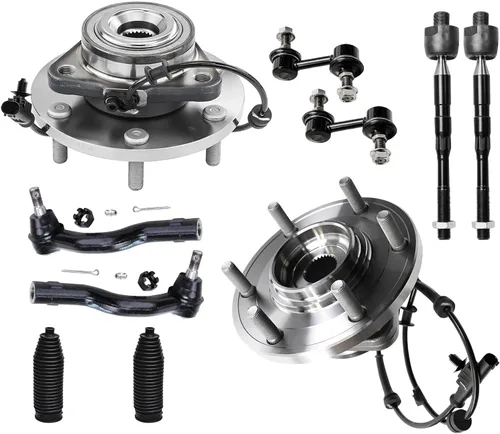 Miniatura 271 de Detroit Axle - Kit de nudillos de dirección delantera izquierda para Ford Edge Lincoln MKX 07-10, cojinete de rueda del lado del conductor, nudillo