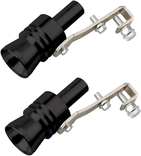 MEA CO005 - 2 silbatos turbo universales de aleación de aluminio, silenciador de escape con sonido turbo para tubo de escape de automóvil, silbato