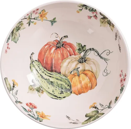 Miniatura 3 de Bico Pumpkin Feast - Cuenco de cerámica de 13 pulgadas, apto para microondas y lavavajillas