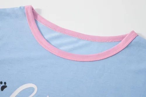 Miniatura 3 de Vopmocld Conjuntos de pijama de algodón de manga larga para niñas jóvenes, ropa de dormir y camisas