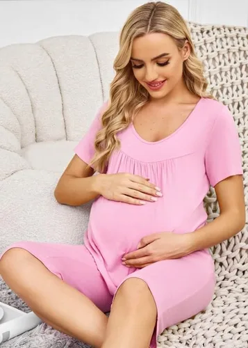 Miniatura 5 de Xpenyo Conjunto de pijama de maternidad para mujer, conjunto de 2 piezas con bolsillos