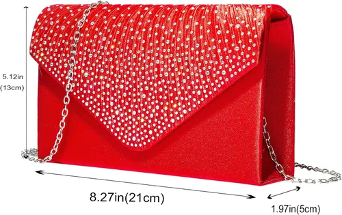 Miniatura 12 de LETODE Bolsos de mano para mujer, bolsos de noche y embragues para mujer, bolsos de sobre, bolsos de fiesta, baile de graduación, bolso de boda