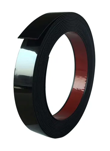Forro autoadhesivo negro brillante de 16 pies, moldura de pared | PVC, despegar y pegar, para pared/espejo/muebles/puerta/armario/decoración del