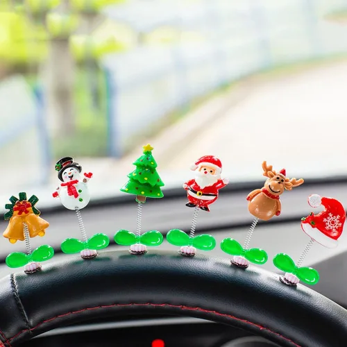 Miniatura 11 de ZOSTLAND Adorables decoraciones de tablero de automóvil, adornos de coche de dibujos animados, divertido adorno de escritorio, fantásticas