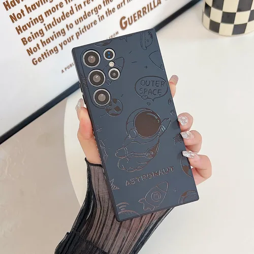 Miniatura 35 de Yonds Queen Funda ultra linda para Samsung Galaxy S22, diseño de astronauta de dibujos animados, diseño de cohete espacial, cubierta de parachoques