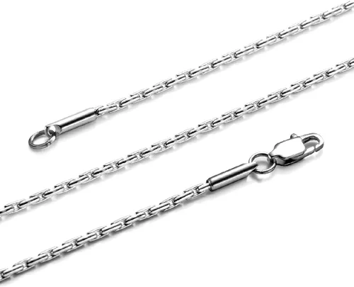Trusuper Collares de acero inoxidable estilo titanio para hombre o mujer fantasía final italiana cadena collares 2 mm unisex