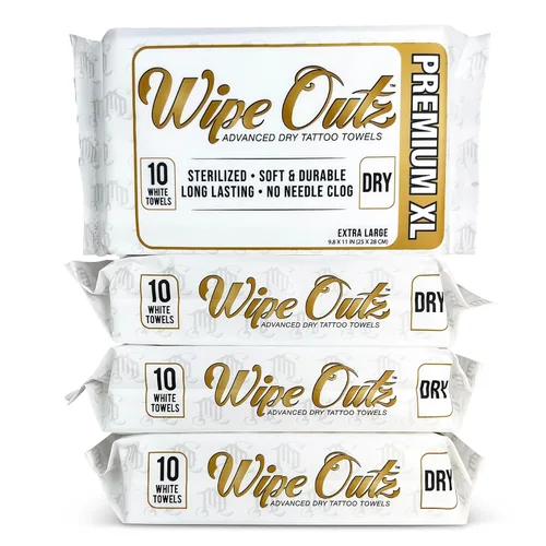 Miniatura 15 de Wipe Outz Toallas de tatuaje extragrandes DRY – Toallitas de tatuaje prémium para durante el tatuaje y el cuidado posterior, cuidado posterior