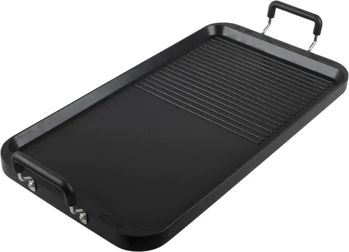Miniatura 9 de Vayepro - Plancha para estufa, sartén grande de 2 quemadores para estufa, de aluminio, antiadherente, con asas, para cocina en interiores