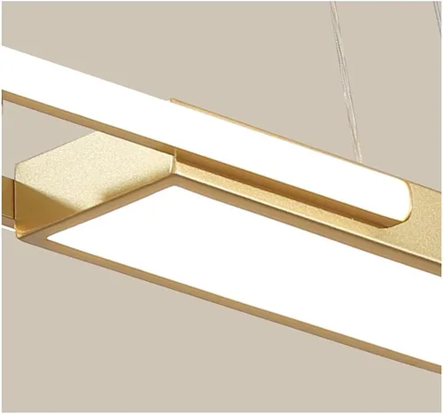 Miniatura 7 de Genérico Araña moderna, Lámpara LED de atenuación de la mesa de comedor de hierro forjado ovalada luces colgantes rectángulo restaurante colgante