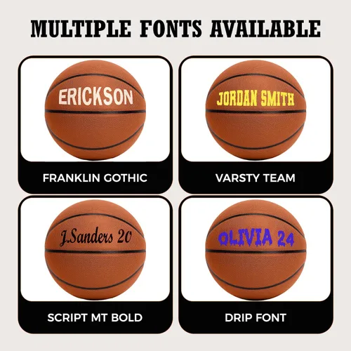 Miniatura 2 de Baloncesto personalizado TF250 para interior o exterior - Personalizado con tu nombre o texto - Regalo de baloncesto ideal para hijo, hija, niño