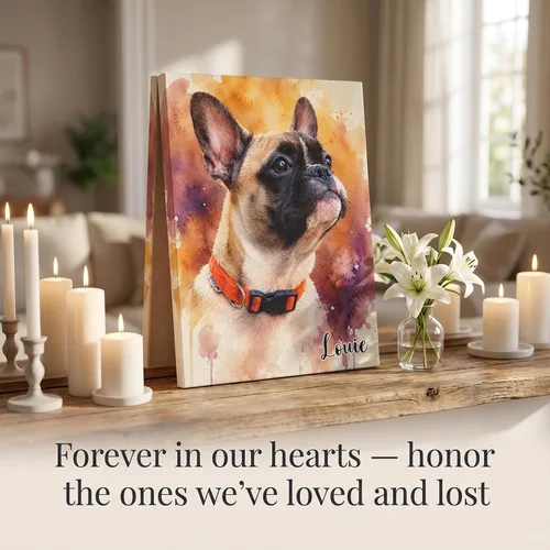 Miniatura 2 de Custom Pet Portrait from Photo Watercolor Painting, Personalized Dog Mom Gifts for Women, Pet Memorial & Loss of Dog Sympathy Gift, Custom Dog & Cat