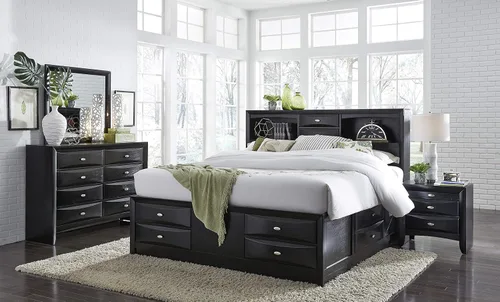 Miniatura 2 de Global Furniture USA Cama matrimonial Linda Negra