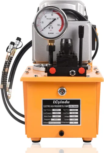 Miniatura 8 de Bomba eléctrica hidráulica 8.4Quart 2.1Gallon Electroválvula de doble efecto 8L Cilindro de energía hidráulica Bomba portátil eléctrica, DB075-D2