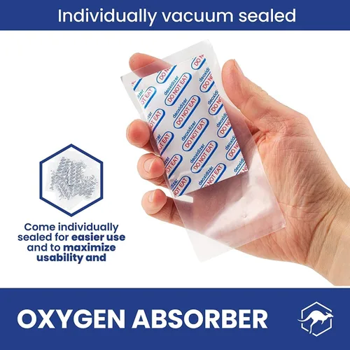 Miniatura 2 de Wallaby Absorbentes de oxígeno de 400 cc para almacenamiento de alimentos a largo plazo, 100 unidades (10х paquetes de 10) a granel, paquetes