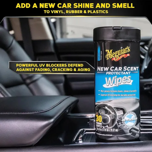 Miniatura 6 de Meguiar's Toallitas protectoras de olor para automóvil, toallitas para conductores y detalladores, toallitas de limpieza de automóvil que limpian