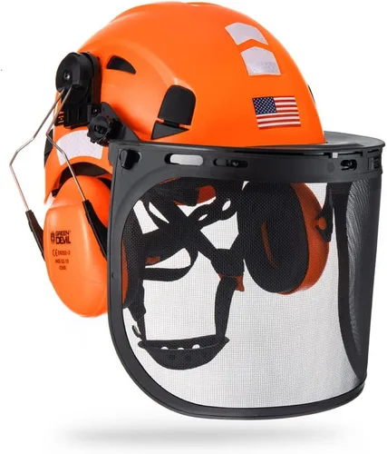 Miniatura 8 de GREEN DEVIL - Visor de malla metálica de repuesto con protector facial protector con soporte de montaje para cascos/cascos forestales/motosierras