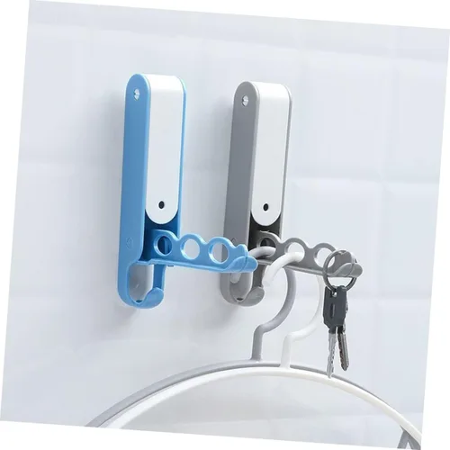 Miniatura 6 de Percha organizadora de ropa, 2 piezas, perchero para ropa, percha simple, plegable, organizador de almacenamiento, colgador de tela