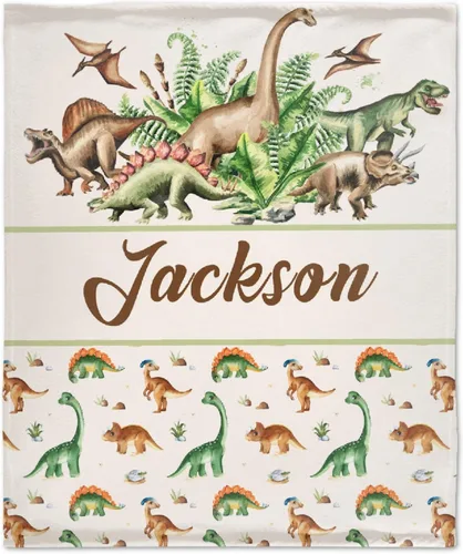 Miniatura 26 de Manta de dinosaurio para regalo, manta de franela ultra suave y acogedora, manta de forro polar ligera y mullida, manta de felpa cálida para sofá