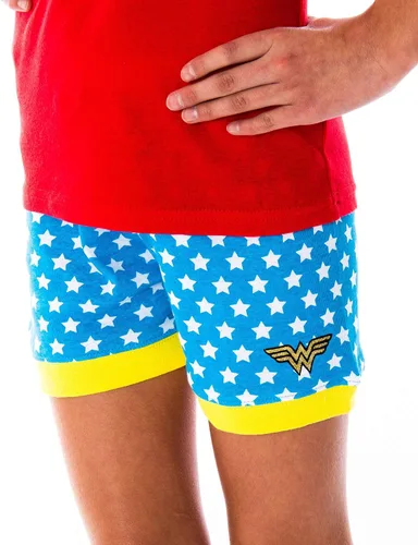 Miniatura 3 de DC Comics - Conjunto de pijama de mujer maravilla de 2 piezas para niñas