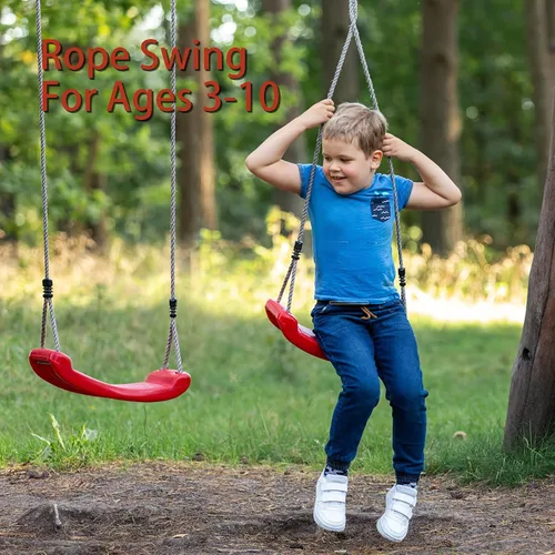 Miniatura 6 de WUWEOT Asiento de columpio para árbol, asiento de columpio para niños al aire libre, asiento colgante de plástico para árbol de 220 libras