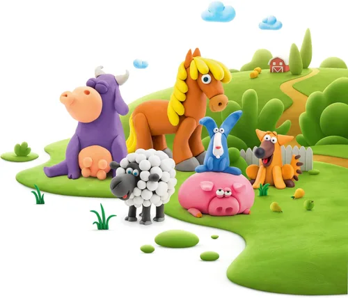 Miniatura 7 de HEY CLAY Arcilla de secado al aire con divertida aplicación interactiva, juego de arcilla para modelar y manualidades para niños de 3 a 8 años