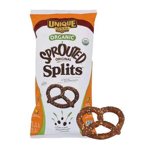 Miniatura 9 de Unique Snacks Brotados Splits Pretzels Germinados, Deliciosos Homestyle horneados, Certificado OU Kosher y sin OMG, Sin Sabor Artificial, Bolsa de 8