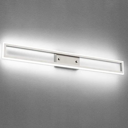 Miniatura 11 de Luces de tocador de níquel cepillado para baño, luces LED regulables para baño, luz de tocador moderna de 24 pulgadas, 6000 K
