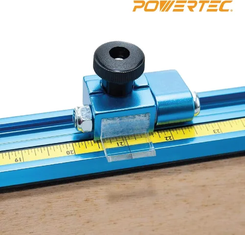 Miniatura 6 de POWERTEC Cinta métrica de 4 pies con respaldo adhesivo e inserto con kit de escala, accesorios para sierra de mesa, cinta métrica imperial