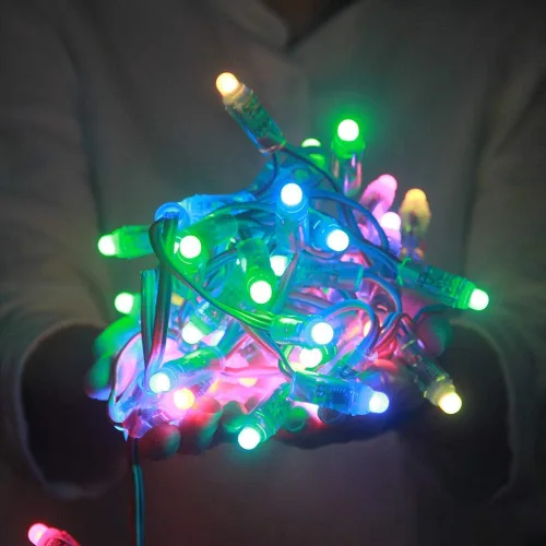Miniatura 6 de ALITOVE WS2811 - Tira de luces LED de píxeles de 12 V, control de aplicación Bluetooth, 23 pies, 100 LED direccionables de color de ensueño, píxeles