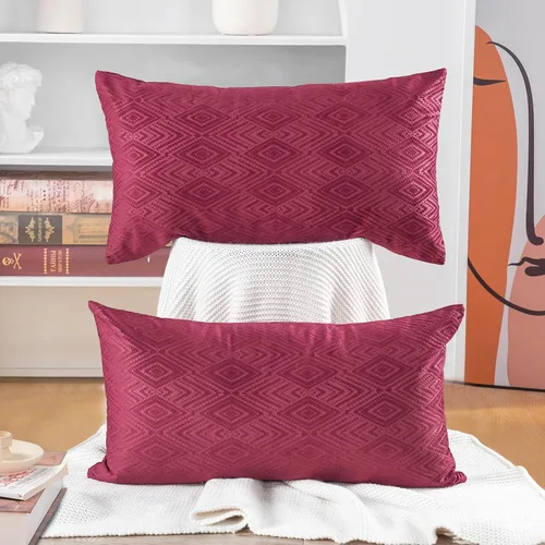 Miniatura 28 de Home Soft Things Ikat - Fundas de almohada de terciopelo de 2 piezas, 14 x 26 pulgadas, aguacate, funda de almohada decorativa lumbar sólida