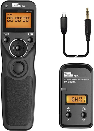 Miniatura 18 de Liberación de obturador remoto compatible con Panasonic, PIXEL TW-283 L1 con control remoto inalámbrico, cable de liberación de obturador compatible