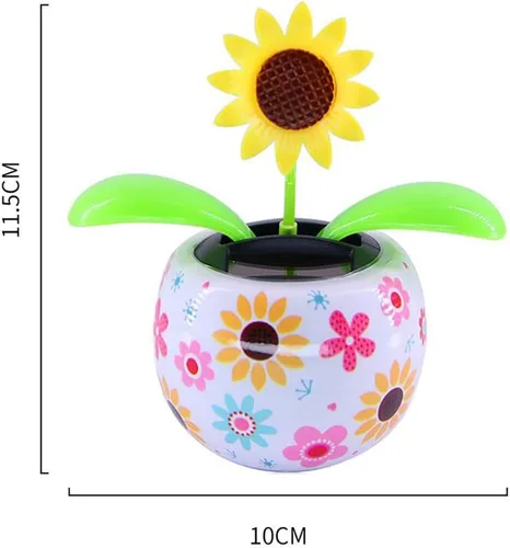Miniatura 7 de Juguete solar de flores bailarinas para automóvil, lindo agitador de rosa, maceta de mariposa, tablero de instrumentos oscilante, juguete para Rosa