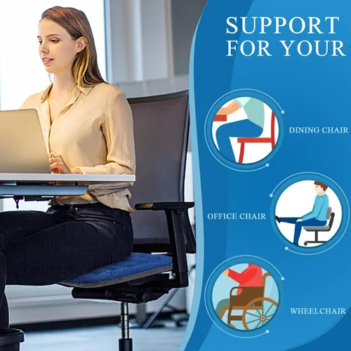 Miniatura 3 de SINOSSO Cojín para Silla de Oficina con Excelente Efecto de Soporte 1 Paquete, Cojín de Asiento de Escritorio/Computadora de Malla de Aire de Lujo