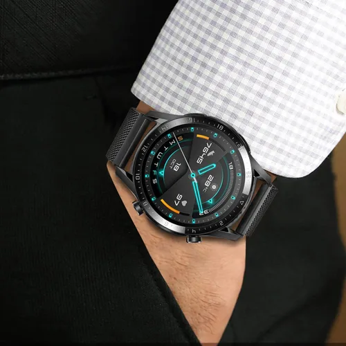 Miniatura 3 de MroTech Compatible con Samsung Gear S3 Frontier/Classic/Galaxy Watch 1.811 in Quick Release 0.866 in Correa de reloj de metal sólido de repuesto