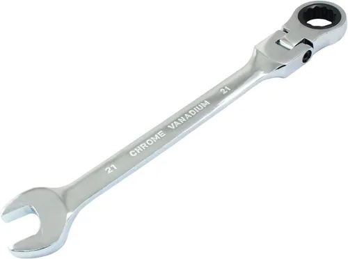 Miniatura 14 de Llave de trinquete de cabeza flexible de 15 mm, llave combinada de acero al cromo vanadio de 12 puntas con engranaje de trinquete de 72 dientes